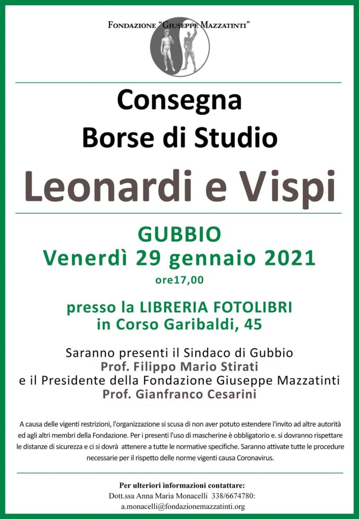 Consegna BORSE di STUDIO
LEONARDI e VISPI